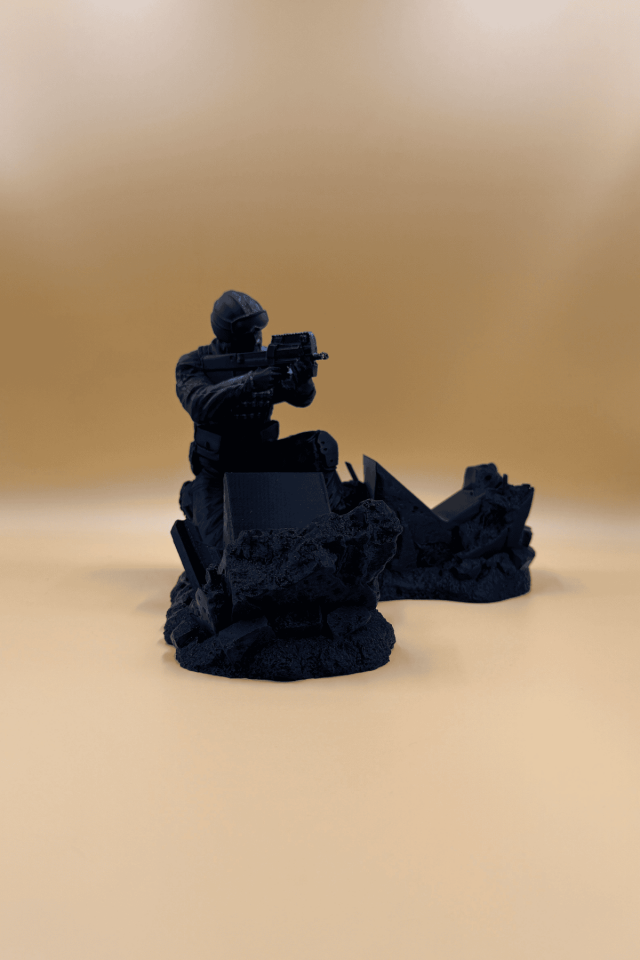 Çift Yuvalı Asker Konsol Standı