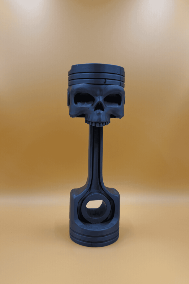 Piston Gövdeli Kurukafa Figürlü Kulaklık Standı