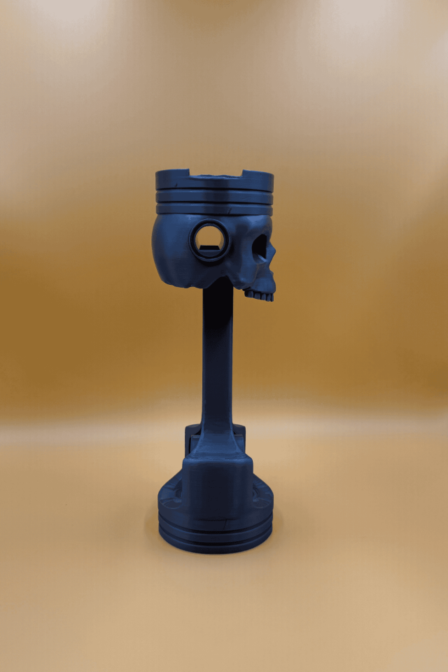 Piston Gövdeli Kurukafa Figürlü Kulaklık Standı