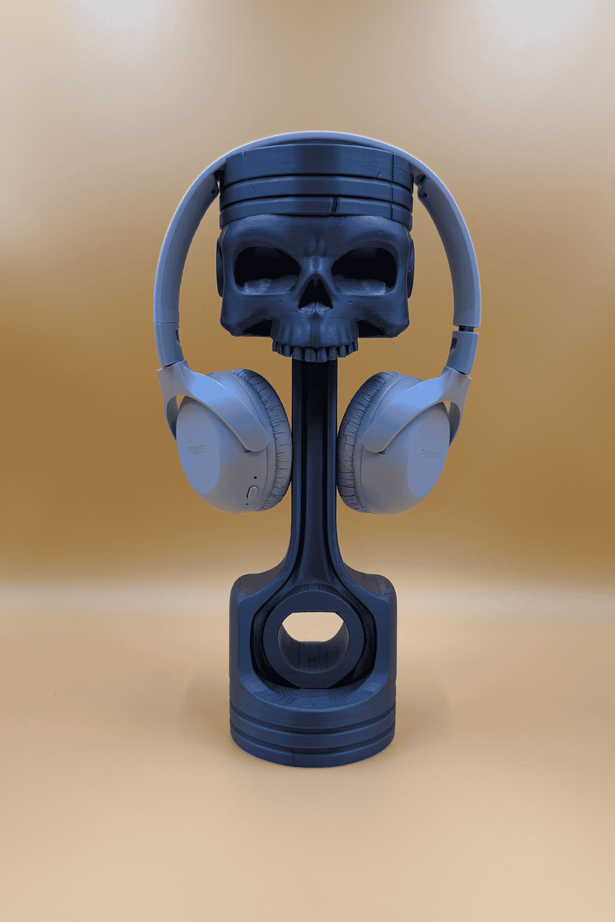 Piston Gövdeli Kurukafa Figürlü Kulaklık Standı