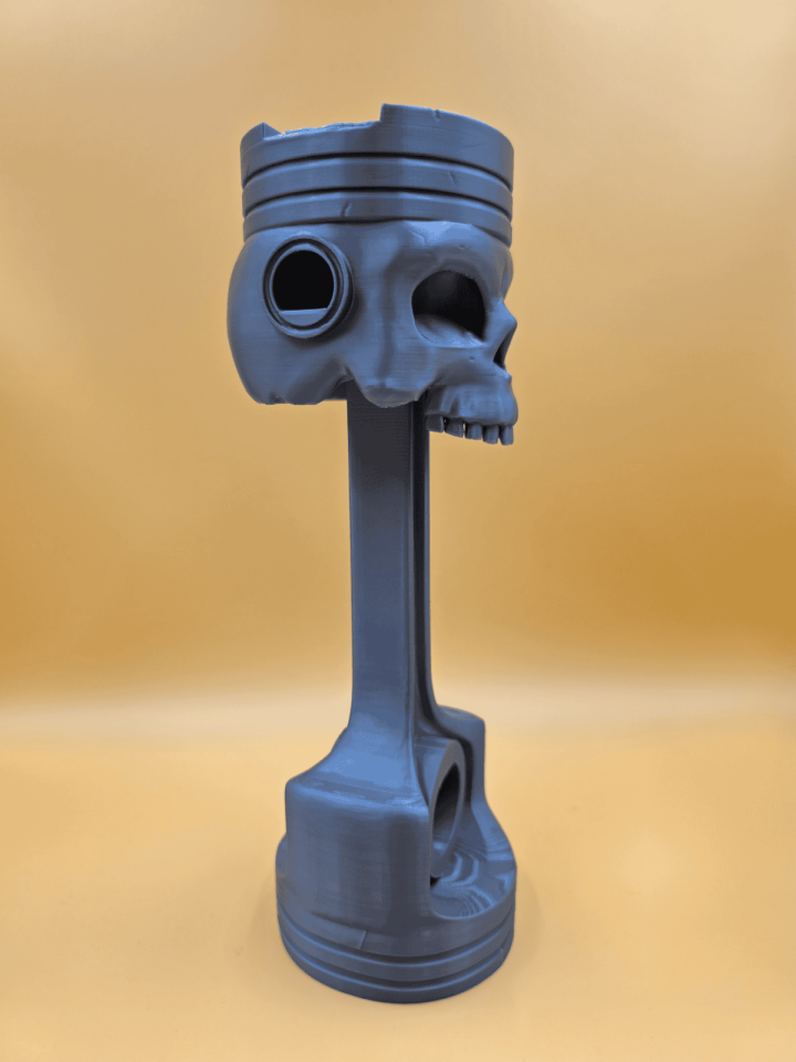 Piston Gövdeli Kurukafa Figürlü Kulaklık Standı