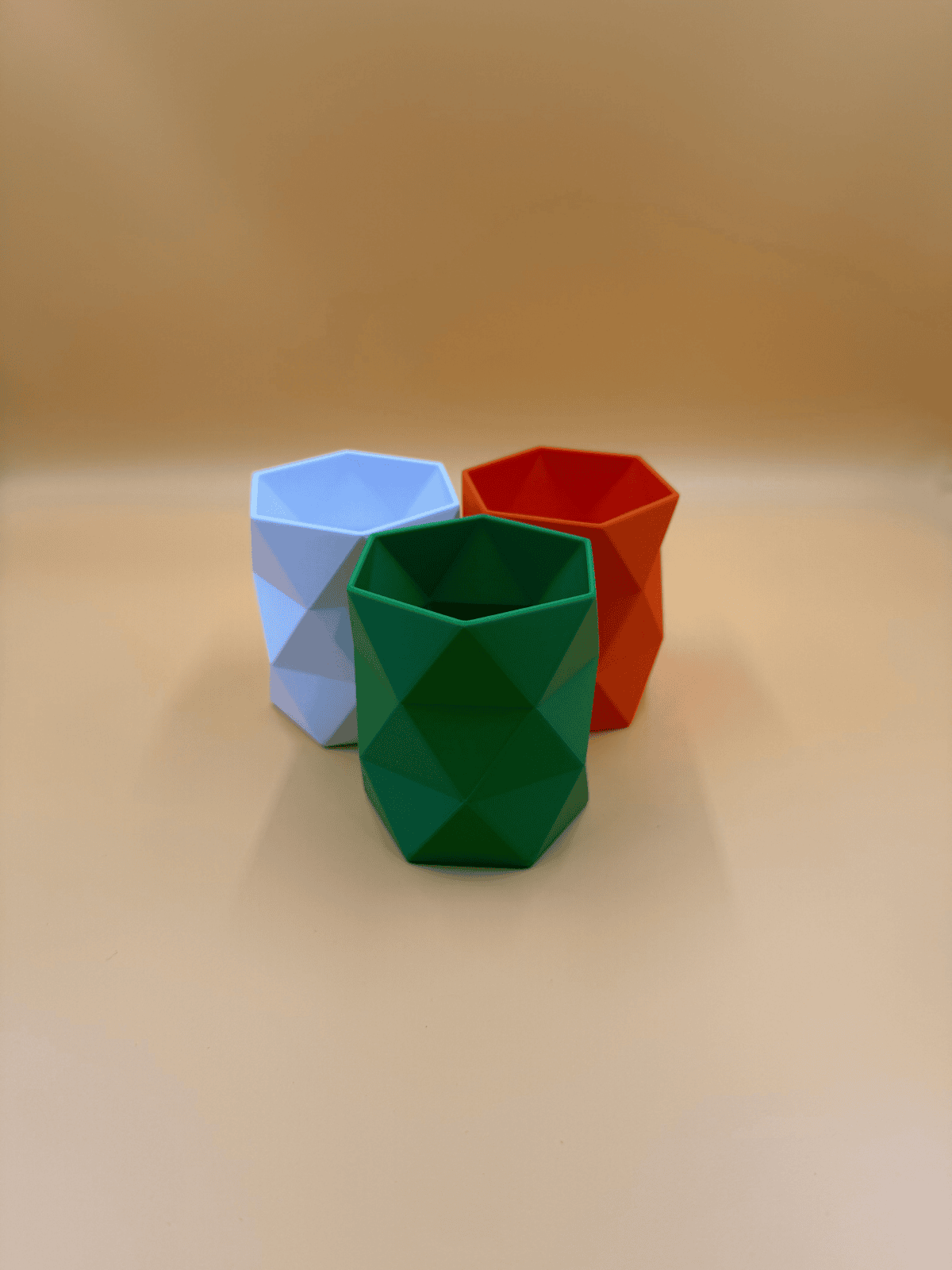 Geometrik Desenli Kalemlik Yeşil