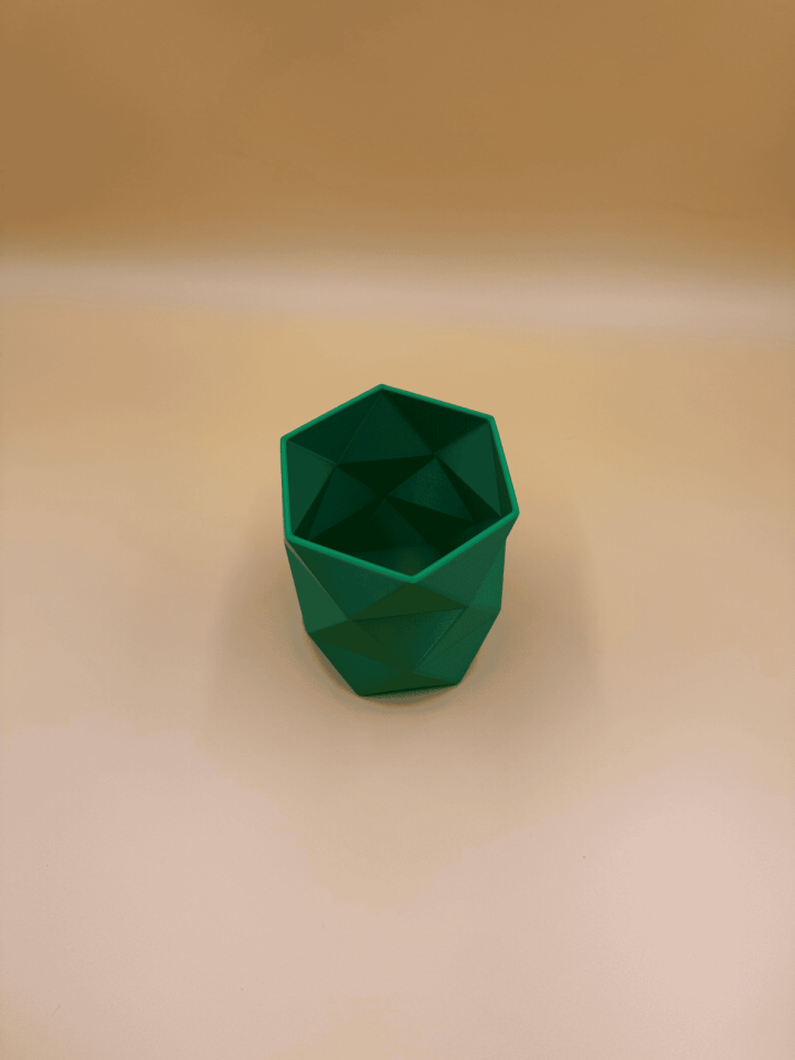 Geometrik Desenli Kalemlik Yeşil