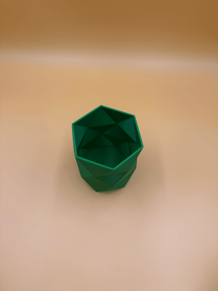 Geometrik Desenli Kalemlik Yeşil