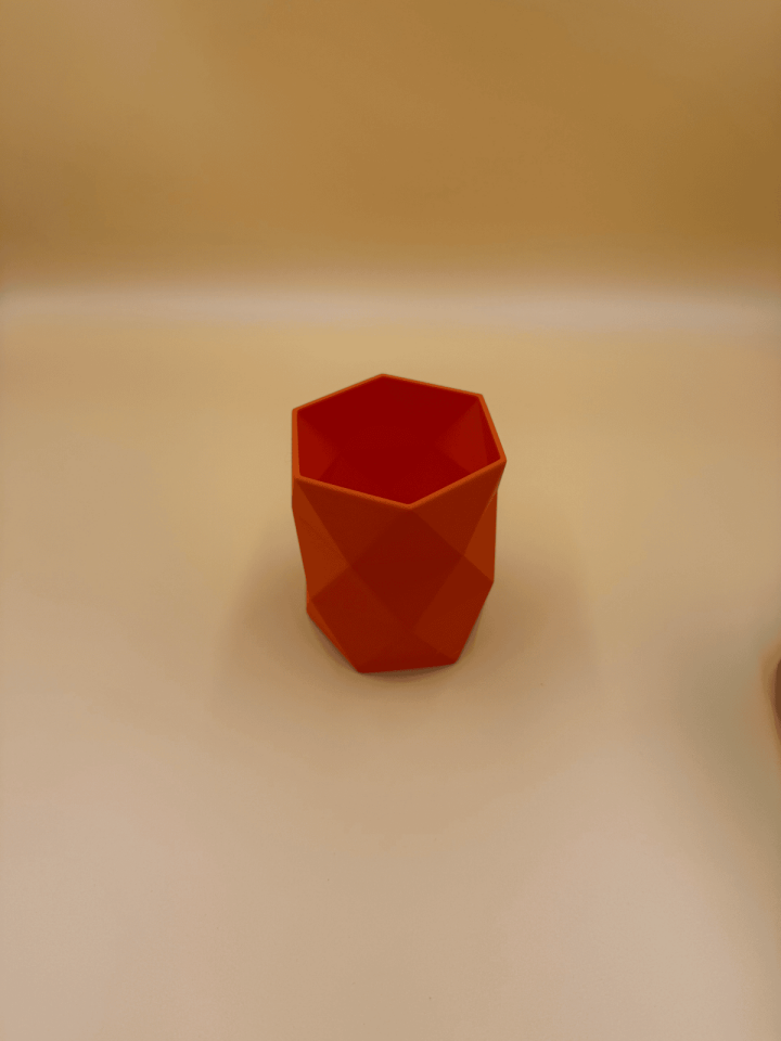 Geometrik Desenli Kalemlik Turuncu