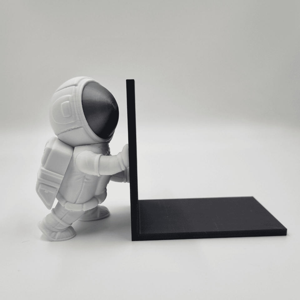 Astronot ve Ay Figürlü Kitap Standı