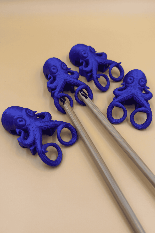 Ahtapot Chopstick Tutma Aparatı (4'LÜ) 4'lü - Mor