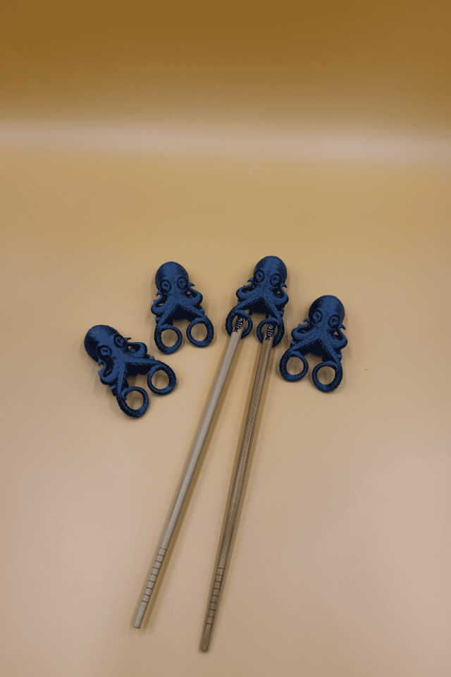 Ahtapot Chopstick Tutma Aparatı (4'LÜ) 4'lü - Gümüş