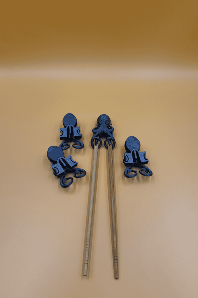 Ahtapot Chopstick Tutma Aparatı (4'LÜ) 4'lü - Gümüş