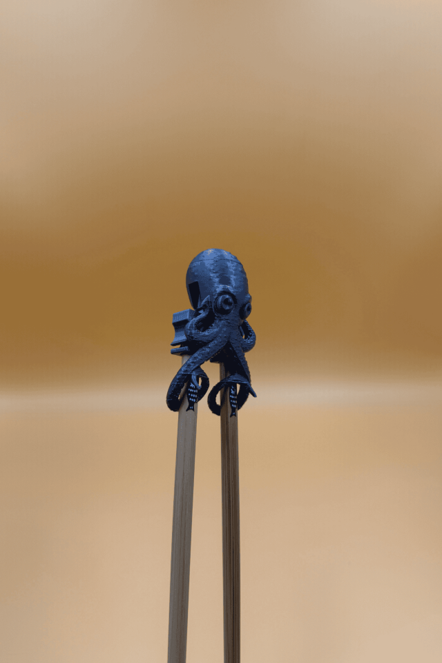 Ahtapot Chopstick Tutma Aparatı (4'LÜ) 4'lü - Gümüş