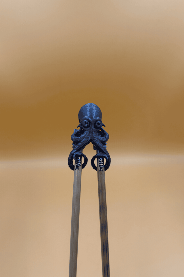 Ahtapot Chopstick Tutma Aparatı (4'LÜ) 4'lü - Gümüş
