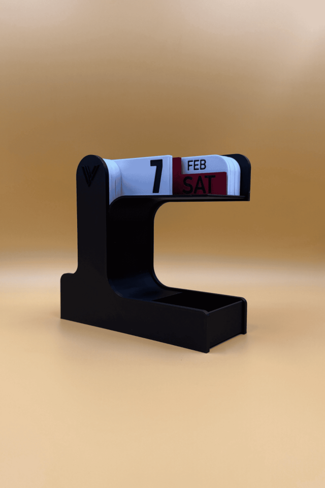 Masaüstü Flip Calender - Çevirmeli Takvim Siyah