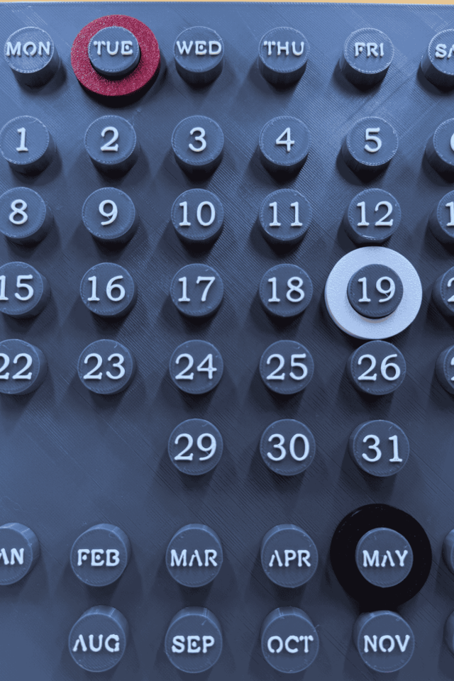 Masaüstü Circleday Calender Siyah