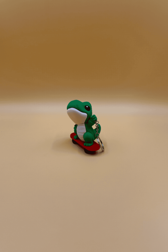 Kaykaylı Dino Anahtarlık