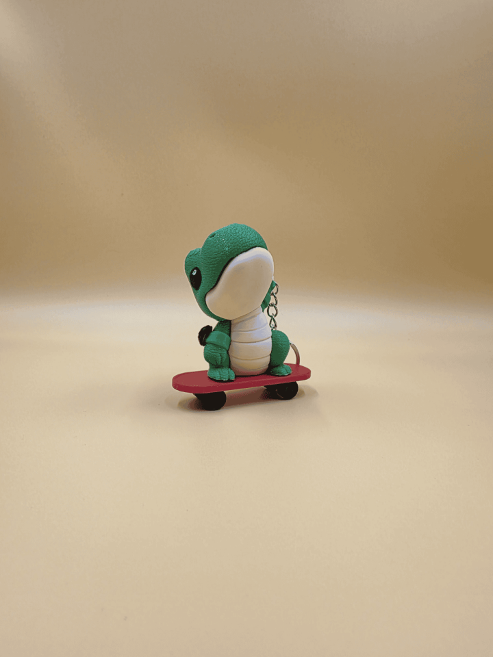 Kaykaylı Dino Anahtarlık