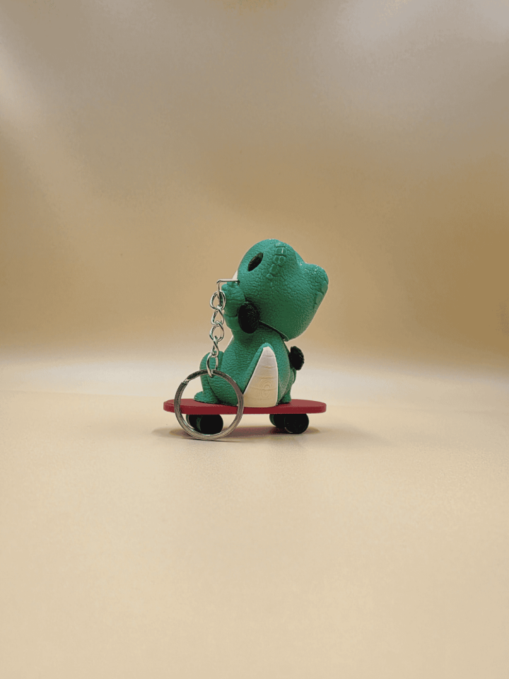 Kaykaylı Dino Anahtarlık