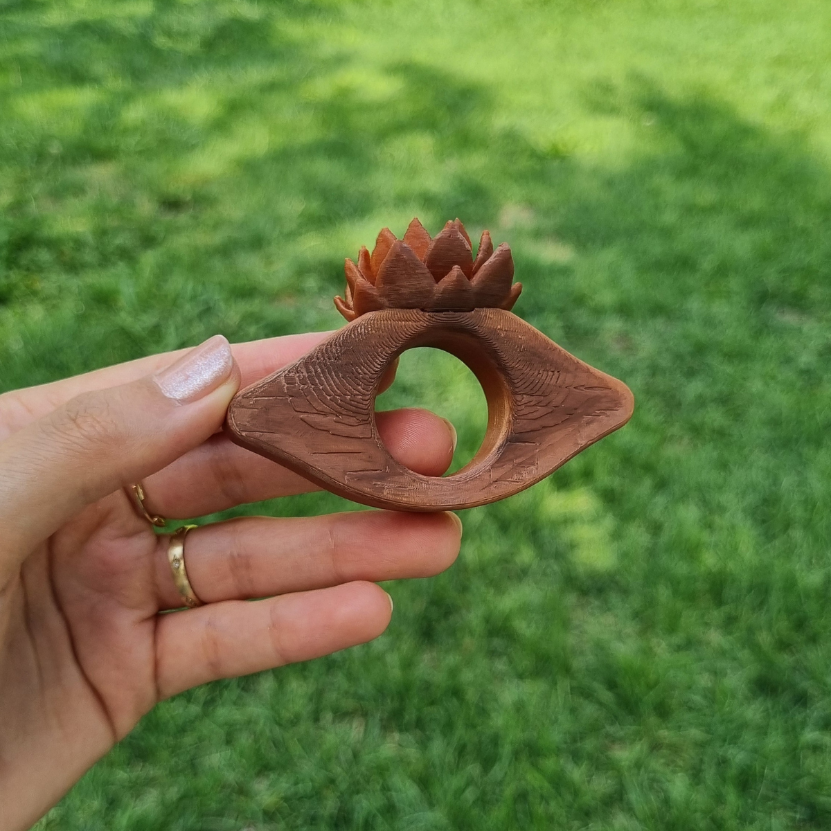 Çiçek Motifli Okuma Yüzüğü