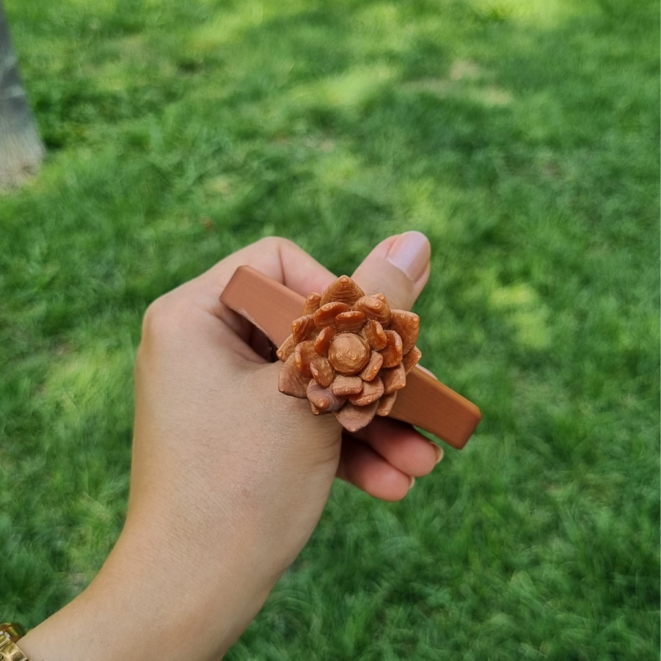 Çiçek Motifli Okuma Yüzüğü