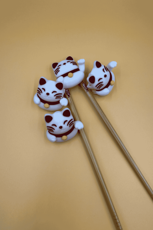 Şans Kedisi Chopstick Tutma Aparatı (4'lü)