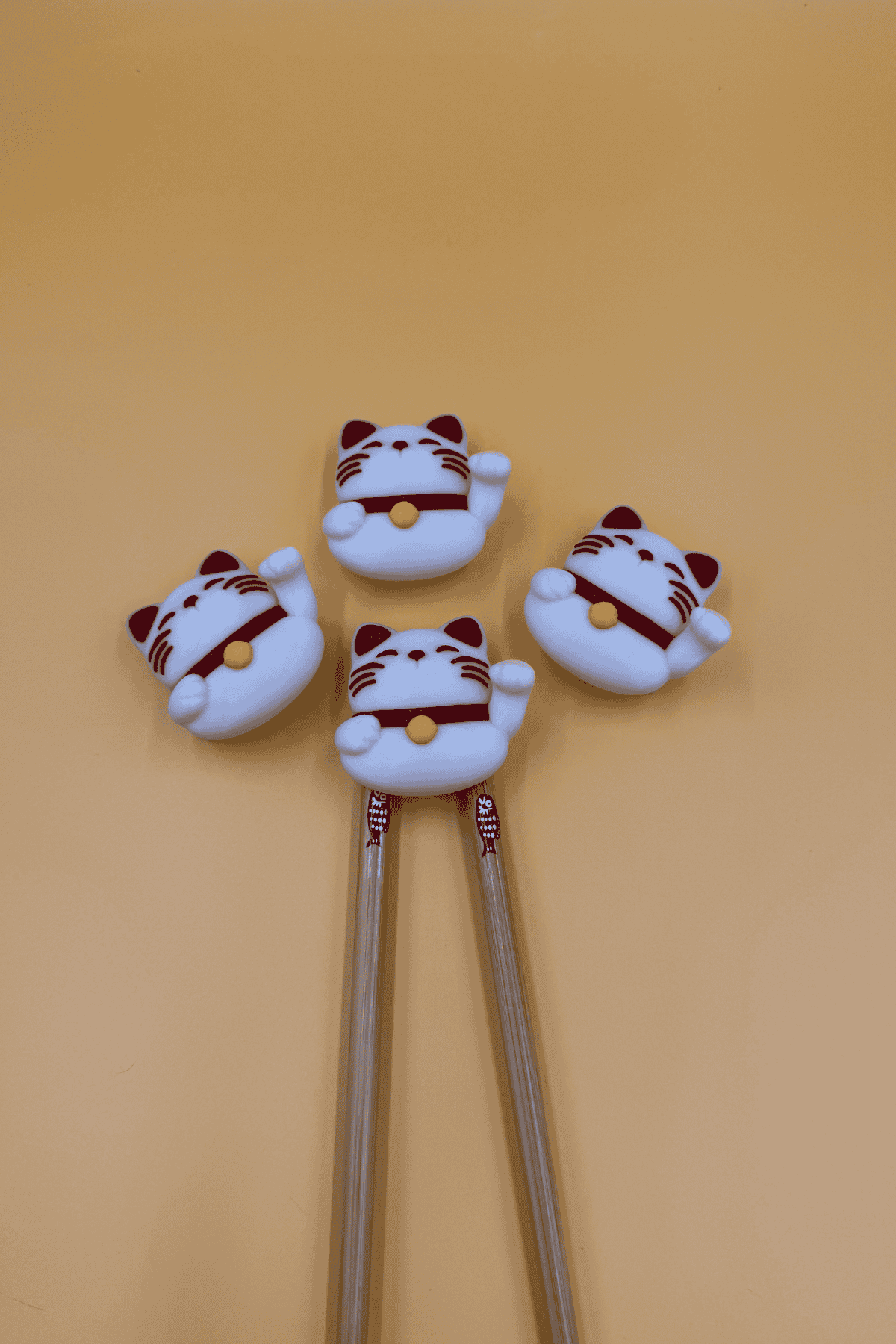 Şans Kedisi Chopstick Tutma Aparatı (4'lü)