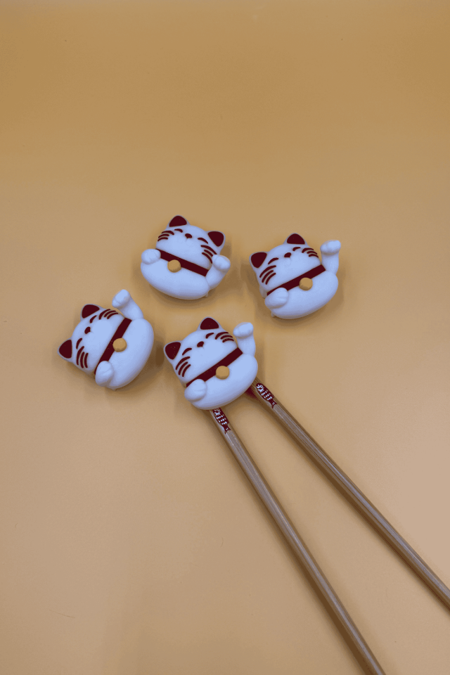 Şans Kedisi Chopstick Tutma Aparatı (4'lü)